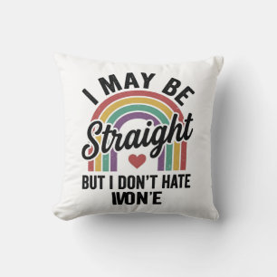 Coussin Chemise de fierté arc-en-ciel Straight But Kind vi