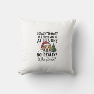 Coussin Chemise de gravure vintage d'attitude de chien de