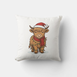 Coussin Chemise de gravure vintage de vache de Highland de