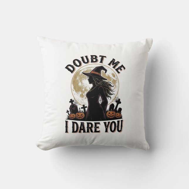Coussin Chemise de Halloween sorcière avec cimetière de lu (Recto)