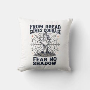 Coussin Chemise de motivation d'horreur avec citation de c