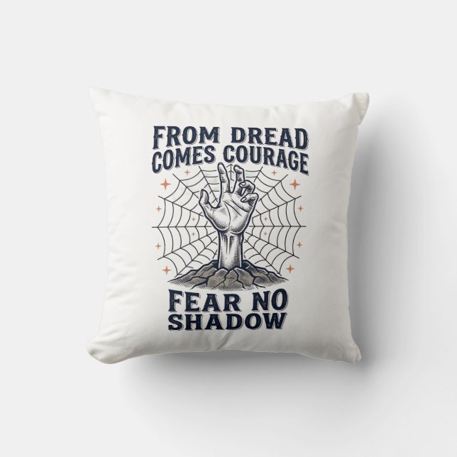 Coussin Chemise de motivation d'horreur avec citation de c (Recto)