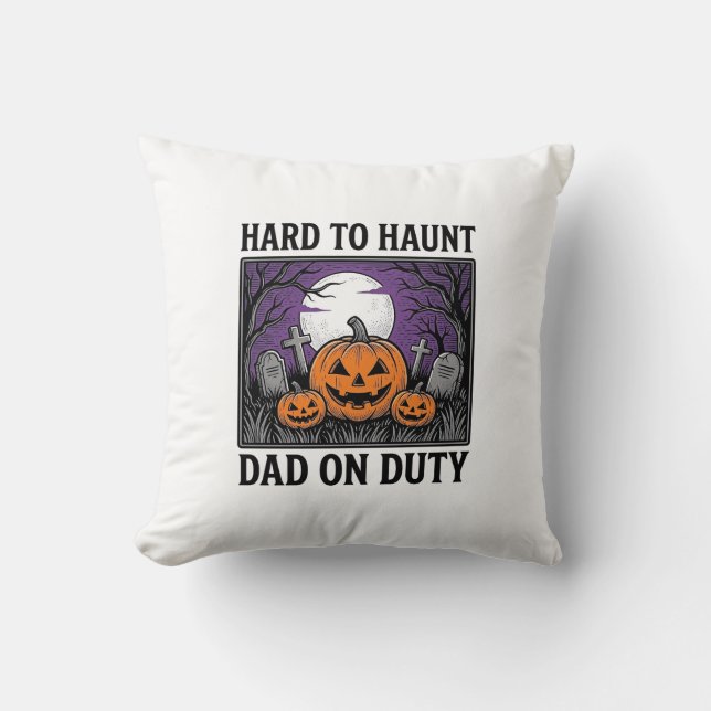 Coussin Chemise de papa Halloween difficile à hanter drôle (Recto)