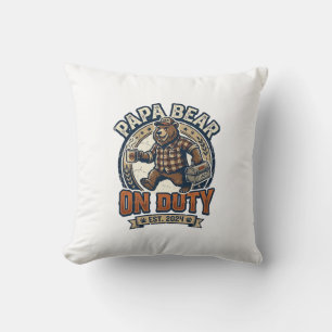 Coussin Chemise de papa ours en service pour la fête des p