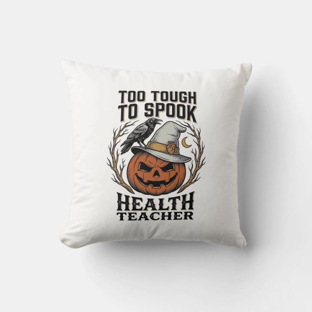 Coussin Chemise de professeur de santé Halloween Pu gravé  (Recto)