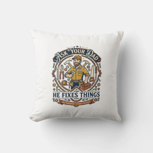 Coussin Chemise de réparation de papa de la fête des pères