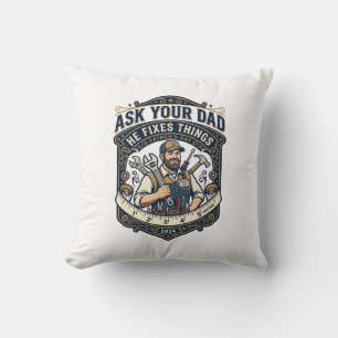 Coussin Chemise de réparation de papa de la fête des pères