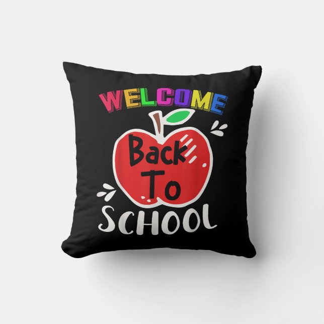 Coussin Chemise de retour à l'école Drôle Enseignants Étud (Recto)