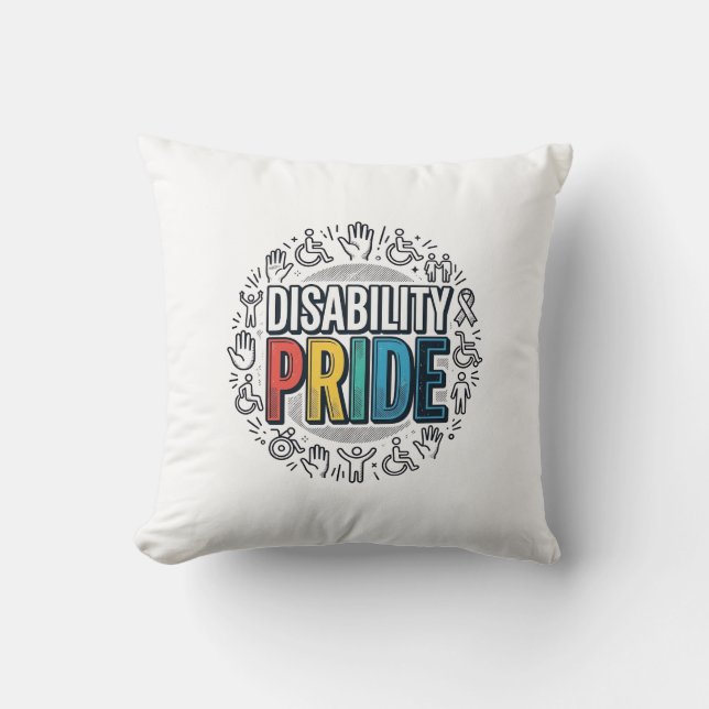 Coussin Chemise de sensibilisation inclusive vintage de fi (Recto)