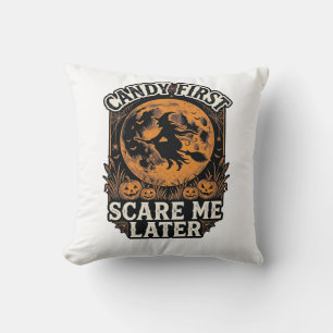 Coussin Chemise de sorcière d'Halloween Bonbons Épouvantab