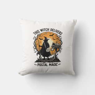 Coussin Chemise de sorcière postale Halloween vintage fact