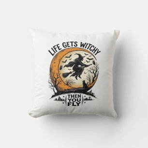 Coussin Chemise de sorcière vintage rétro Halloween sorciè