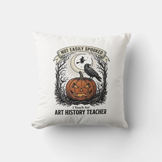 Coussin Chemise d'enseignant d'histoire de l'art avec grav (Recto)