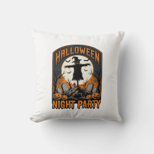 Coussin Chemise d'épouvantail Halloween Cimetière vintage 