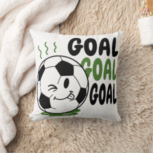 Coussin Chemise drôle de but de football T-shirt de balle