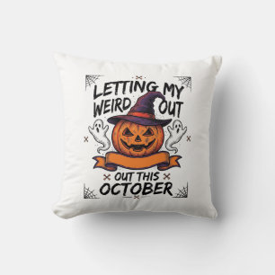 Coussin Chemise drôle d'Halloween avec des fantômes de cit