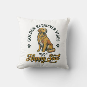 Coussin Chemise Golden Retriever Gravure Vintage Amateur d