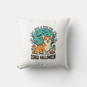 Coussin Chemise Halloween Corgi pour filles aimant les chi