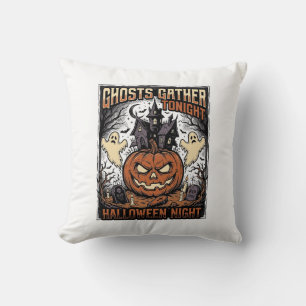 Coussin Chemise Halloween ensorcelée Art de fantôme de cit