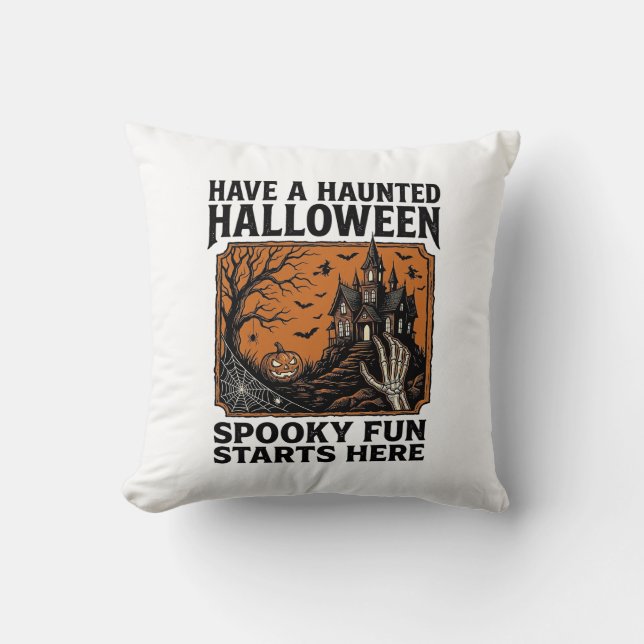 Coussin Chemise Halloween ensorcelée Conception de fête vi (Recto)