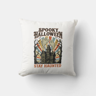 Coussin Chemise Halloween Maison Hantée avec Fantôme Vinta
