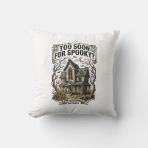 Coussin Chemise Halloween précoce Design de maison hantée 
