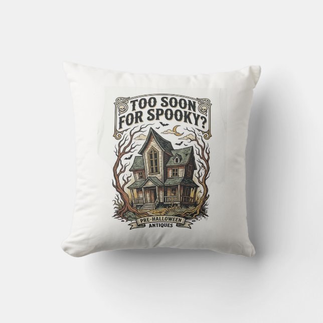 Coussin Chemise Halloween précoce Design de maison hantée  (Recto)
