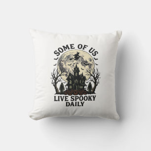 Coussin Chemise Halloween tous les jours avec lune hantée