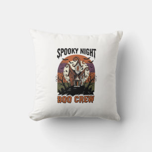 Coussin Chemise Halloween Vintage Boo Night Maison Hantée