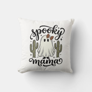 Coussin Chemise Halloween Vintage Cactus Fantôme Maman Eff