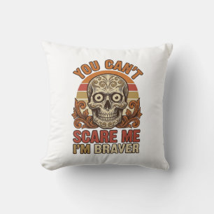 Coussin Chemise Halloween Vintage Skull You Can’t Scare Me