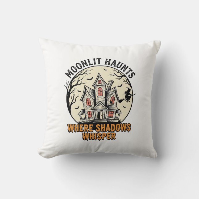 Coussin Chemise Haunted Moon Gravure Vintage Maison Effray (Recto)