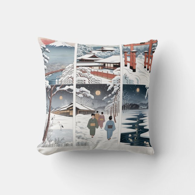 Coussin Chemise Hiver au Japon (Recto)