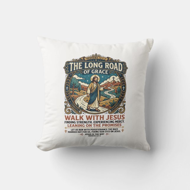 Coussin Chemise Jésus Camionneur Long Trajet Inspirante Fa (Recto)