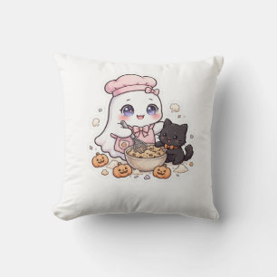 Coussin Chemise Kawaii Fantôme Chef Halloween