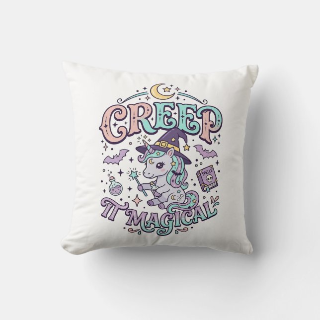 Coussin Chemise Licorne Magique Rétro (Recto)