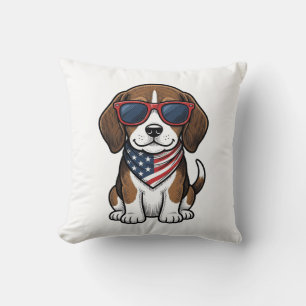 Coussin Chemise lunettes de soleil pour chiots Beagle patr