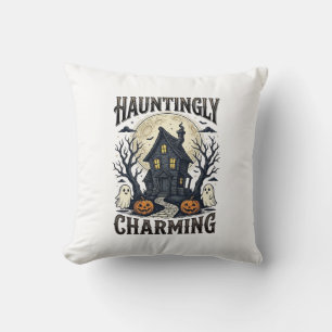 Coussin Chemise Maison Hantée Vintage Cottage Halloween De