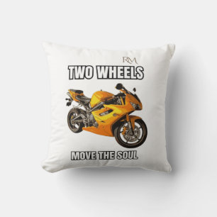 Coussin Chemise moto Deux Roues Émeuvent l'Âme Motard