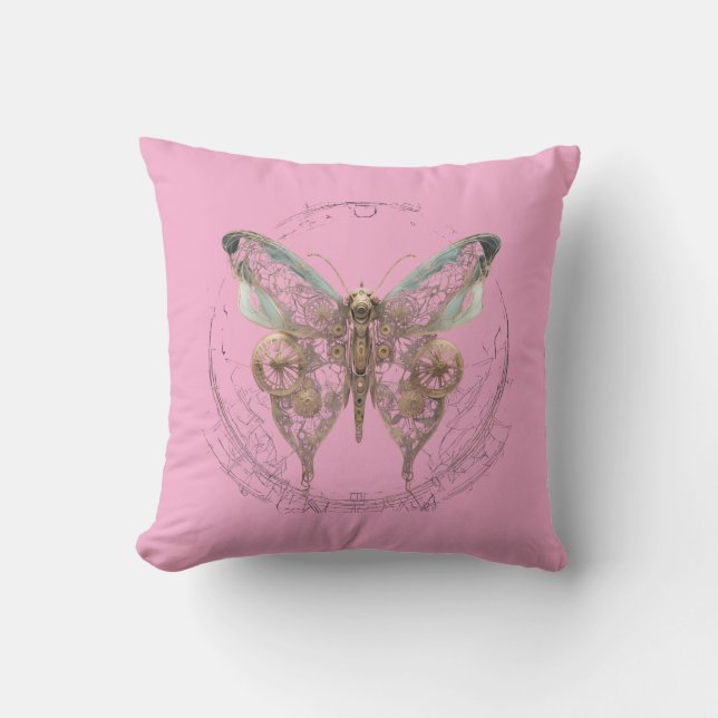 Coussin Chemise papillon Steampunk (Recto)