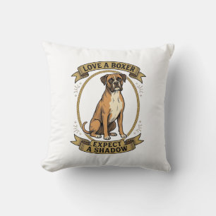 Coussin Chemise pour amateur de Boxer avec gravure vintage