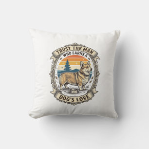 Coussin Chemise pour amateur de Corgi Design de gravure vi