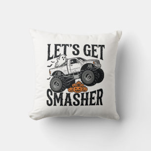 Coussin Chemise Rétro Écrasante de Camion Monstre d'Hallow