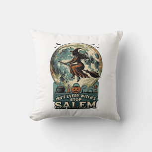 Coussin Chemise Sorcière de Salem Gravure Vintage Humour É