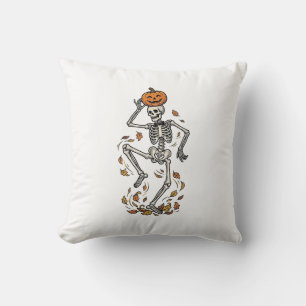 Coussin Chemise squelette de citrouille Art os dansants vi