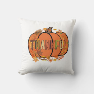 Coussin Chemise T-shirt de Thanksgiving citrouille reconna