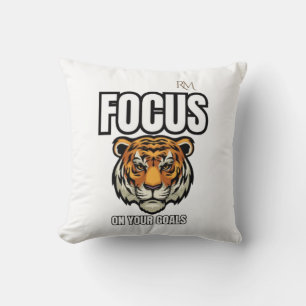 Coussin Chemise Tigre Focus sur Vos Objectifs Motivation