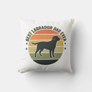 Coussin Chemise vectorielle pour papa Labrador vintage cou