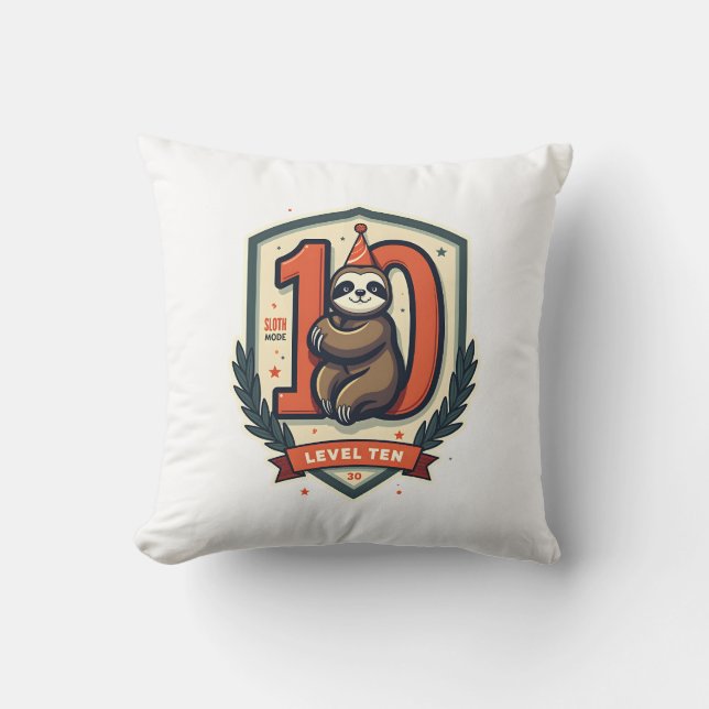 Coussin Chemise vintage coucher de soleil pour les 10 ans  (Recto)