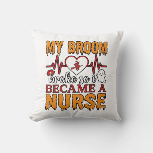 Coussin Chemise vintage drôle d'infirmière Halloween mon b